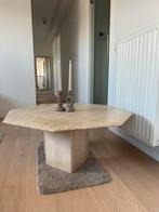 Table basse en travertin, Maison & Meubles, Comme neuf, 100 à 150 cm, 100 à 150 cm, Autres matériaux