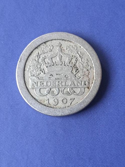 1907 Nederland ronde stuiver Wilhelmina, Postzegels en Munten, Munten | Nederland, Losse munt, 5 cent, Koningin Wilhelmina, Verzenden