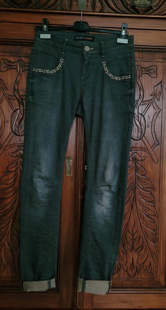Afgewassen rimpelige jeans merk Mos Mosh, jeansmaat 25, Kleding | Dames, Spijkerbroeken en Jeans, Grijs, Ophalen of Verzenden