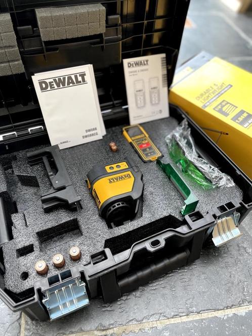 DeWalt Kruislijnlaser Groen + afstandsmeter, Doe-het-zelf en Bouw, Meetapparatuur, Nieuw, Overige meters, Ophalen