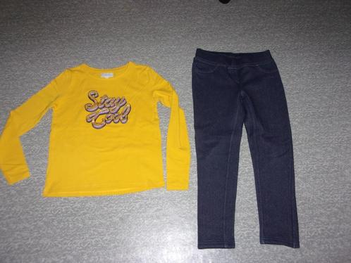 2 delig meisjes setje. Maat 128, Kinderen en Baby's, Kinderkleding | Maat 128, Zo goed als nieuw, Meisje, Setje, Ophalen of Verzenden