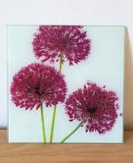 Peinture sur verre - fleurs violettes 30 X 30 cm neuf, Maison & Meubles, Accessoires pour la Maison | Peintures, Dessins & Photos