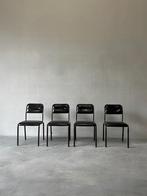 Vintage bauhaus zwarte stoelen, set van 4, Ophalen