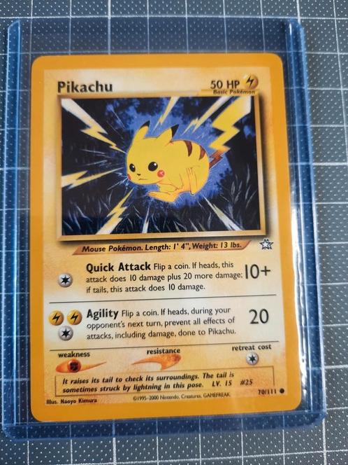 Pikachu neo genesis, Hobby en Vrije tijd, Verzamelkaartspellen | Pokémon, Zo goed als nieuw, Ophalen of Verzenden