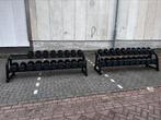 Technogym Pu Rubberen Dumbells 4 t/m 40kg + 2x Dumbells Rek, Sport en Fitness, Ophalen, Gebruikt, Dumbbell