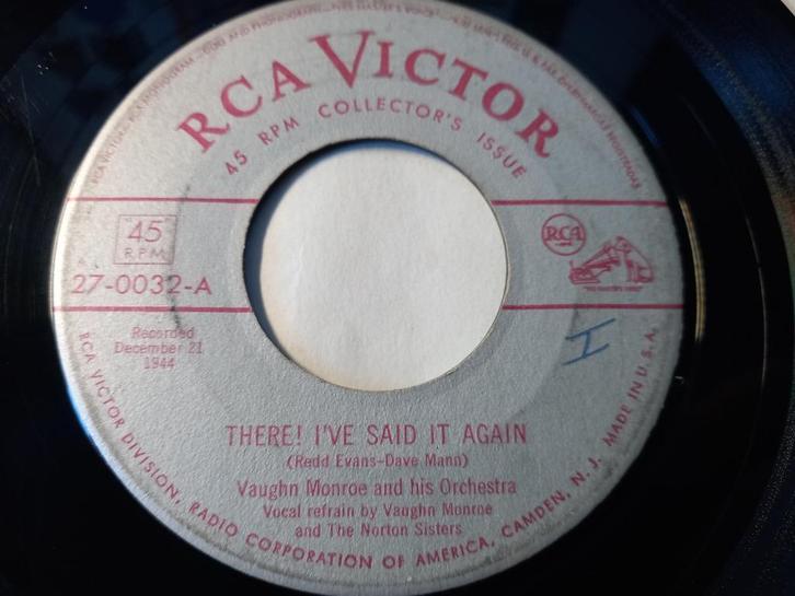 Vaughn Monroe  ‎– There! I've Said It Again / Cool Water '7, Cd's en Dvd's, Vinyl Singles, Gebruikt, Single, Overige genres, 7 inch