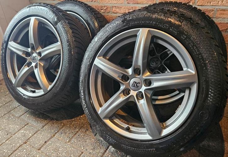 17 inch Audi A4 Winterset 5x112 Continental 6mm profiel, Auto-onderdelen, Overige Auto-onderdelen, Audi, BMW, Mercedes-Benz, Ophalen
