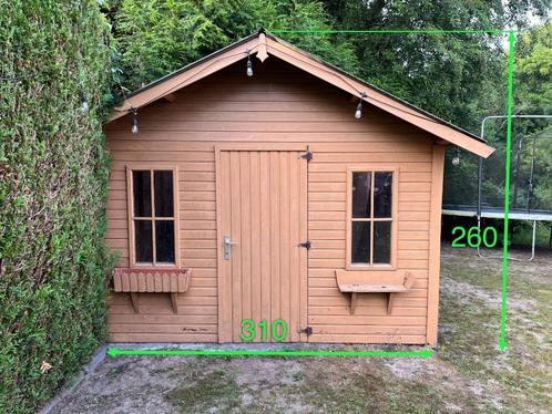 Houten tuinhuis met lichtstraat, Tuin en Terras, Tuinhuizen, Gebruikt, Tuinhuis, Hout, 250 tot 300 cm, 200 tot 400 cm, 2 ramen