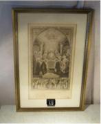 Belle estampe ancienne « La Cène » - 1930, Antiquités & Art, Antiquités | Objets religieux, Enlèvement ou Envoi