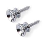 Chrome Strap Buttons (set van 2) met schroeven, Muziek en Instrumenten, Ophalen of Verzenden, Nieuw, Elektrische gitaar
