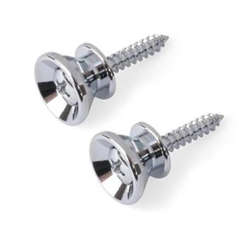 Boutons de sangle Chrome (ensemble de 2) avec des vis