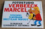 Oude sticker: Fotostudio Verbeeck Marcel - Tremelo, Verzamelen, Ophalen of Verzenden, Gebruikt, Winkel of Supermarkt