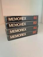 Memorex MRX3 Oxide 60 (4 verzegelde tapes), 2 t/m 25 bandjes, Onbespeeld, Nieuw in verpakking