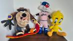 3 looney tunes pluche knuffeldieren, Ophalen of Verzenden, Gebruikt