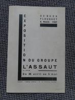 catalogue exposition du groupe L'Assaut 1927 avec Baugniet, Envoi, Peinture et dessin, Neuf