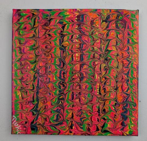 The Danse of the Fluorescents (N2), Antiek en Kunst, Kunst | Schilderijen | Abstract, Ophalen of Verzenden