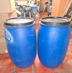 blauwe vaten, Tuin en Terras, 75 tot 150 liter, Ophalen, Gebruikt, Kunststof