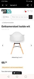 4 nieuwe stevige witte tafelstoelen incl zitkussentjes, Ophalen, Hout, Zo goed als nieuw, Vier
