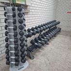 Eleiko Valcano Polyurethaan Dumbells Set 1 tot 36 kilo + Rek, Sport en Fitness, Ophalen