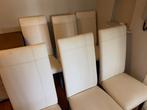 Salon stoelen Leder Wit, Ophalen, Wit, Hout, Zo goed als nieuw