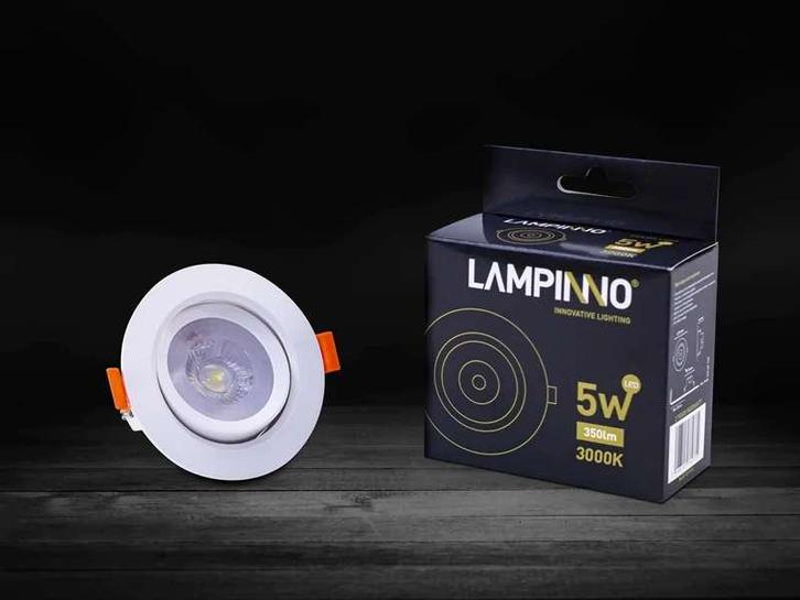 NIEUWE ronde LED inbouwspot 5W SMD LED spot 3000K warmwit, Huis en Inrichting, Lampen | Spots, Nieuw, Plafondspot of Wandspot