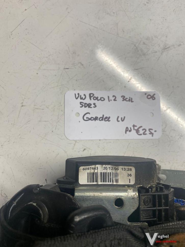Vw Polo 1.2 3cil 5 drs 2006 2500155 Gordel  Linksvoor of Rec, Auto-onderdelen, Interieur en Bekleding, Gebruikt, Ophalen of Verzenden