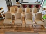 8x eetkamerstoelen (beige) |  8 stoelen = €80, Huis en Inrichting, Stoelen, Vijf, Zes of meer stoelen, Gebruikt, Metaal, Ophalen