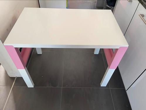 IKEA Bureau (Pahl) wit & roze + bureaustoel zwart (orfjall), Huis en Inrichting, Bureaus, Gebruikt, Bureau, Ophalen