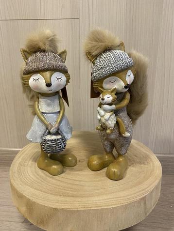 herfstdecoratie : 2 eekhoorns beschikbaar voor biedingen