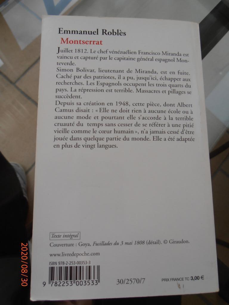 Montserrat : Emmanuel Robles: : Livres