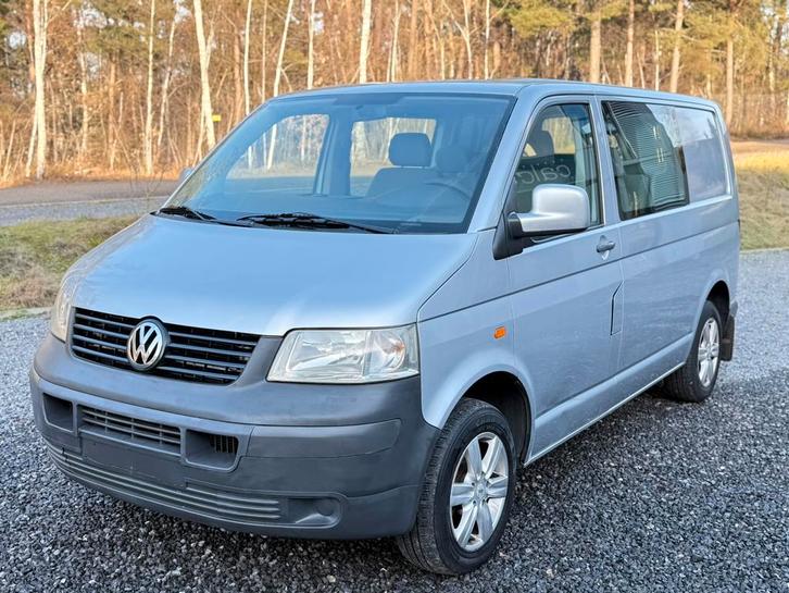 Vw T5 Transporter 1.9TDI Dubbel Cabine 5PL Gekeurd v Verkoop, Auto's, Bestelwagens en Lichte vracht, Particulier, Airbags, Airconditioning