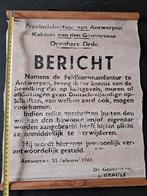 Feldkommandantur Antwerpen Ekeren affiche 43x35, Ophalen of Verzenden