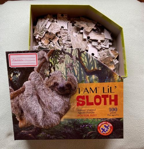I am Lil' Sloth puzzel 100 stuks, Kinderen en Baby's, Speelgoed | Kinderpuzzels, Zo goed als nieuw, Meer dan 50 stukjes, Ophalen of Verzenden
