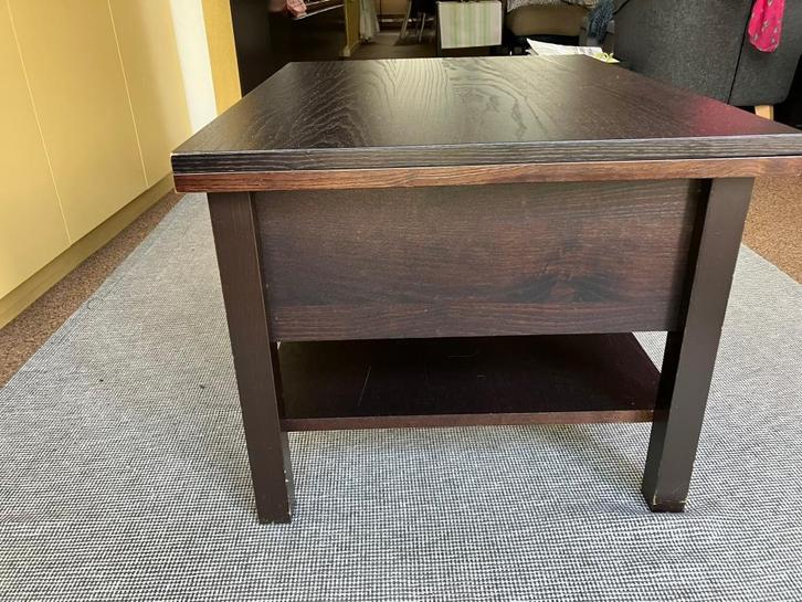 Slimme salontafel met uitklapbaar blad & verborgen opbergvak, Huis en Inrichting, Tafels | Salontafels, Gebruikt, Minder dan 50 cm