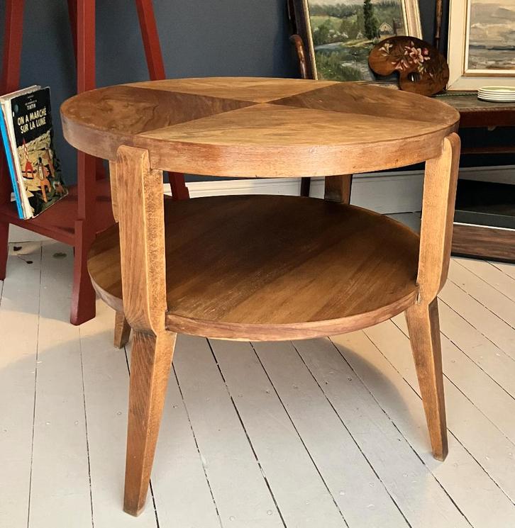 Grande table d’appoint pieds compas vintage années 50, Maison & Meubles, Tables | Tables d'appoint, Utilisé, Rond, 45 à 60 cm