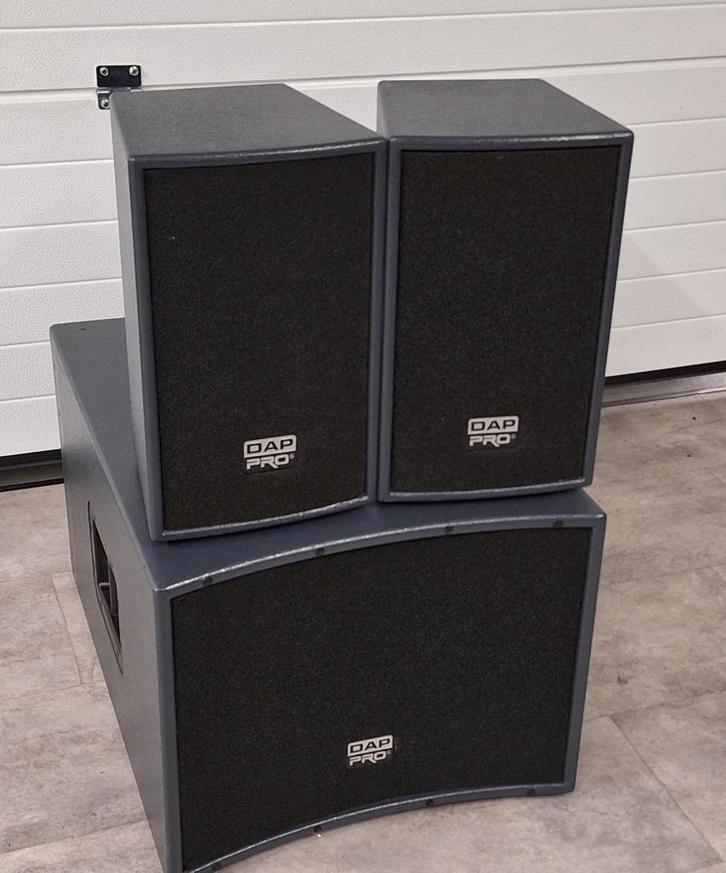 DJ-PA actieve boxen set DAP Soundmate, Muziek en Instrumenten, Versterkers | Keyboard, Monitor en PA, Zo goed als nieuw, P.A.