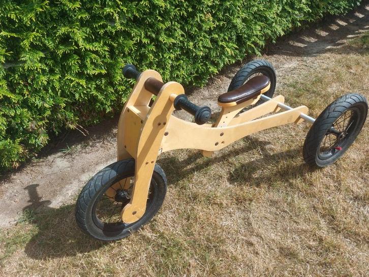 Trybike houten loopfiets 4-in-1 – compleet, Kinderen en Baby's, Speelgoed | Buiten | Skelters, Gebruikt, Ophalen