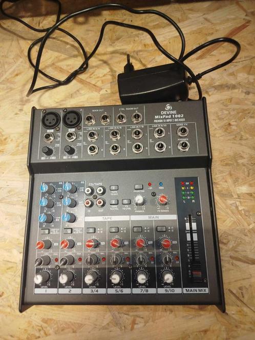 Mengpaneel + micros, Muziek en Instrumenten, Mengpanelen, Zo goed als nieuw, Microfooningang, Ophalen