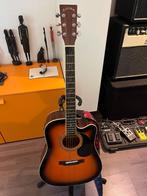 ZAGER ZAD 50CE Sunburst akoestische guitar met koffer, Muziek en Instrumenten, Ophalen, Zo goed als nieuw, Western- of Steelstringgitaar