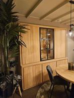 Vitrinekast in teakhout met verlichting Black Friday delas!, Huis en Inrichting, Ophalen, Teakhout, Nieuw, Landelijk