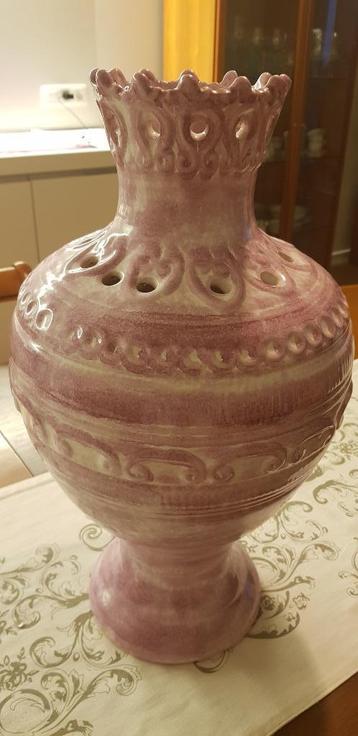 Très beau grand vase vintage anno 60/70 signé E, Enlèvement ou Envoi