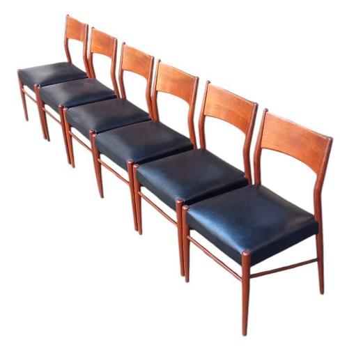 Chaises Vintage Omer Lefevre Meubelfabriek Teck 1960's, Antiek en Kunst, Antiek | Meubels | Stoelen en Sofa's, Ophalen of Verzenden