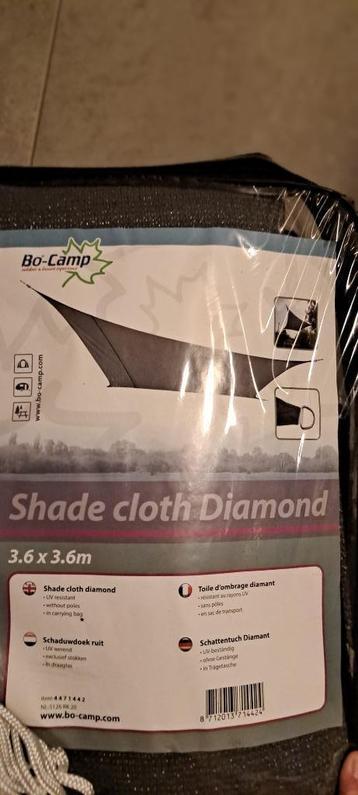 Bocamp schaduwdoek 3.6 x 3.6 m beschikbaar voor biedingen