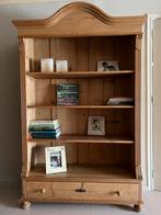 2 x grenen kleerkasten en 1 x boekenkast., Huis en Inrichting, Ophalen, Gebruikt, 100 tot 150 cm, Antiek zie foto's