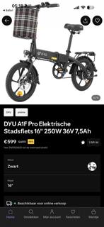 DYU A1F Pro, Fietsen en Brommers, Fietsen | Vouwfietsen, Ophalen, Zo goed als nieuw