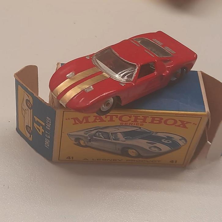 MATCHBOX UK nr.41: FORD G.T. RACER*VINTAGE*CUSTOM*, Hobby en Vrije tijd, Modelauto's | 1:87, Nieuw, Auto, Matchbox, Ophalen