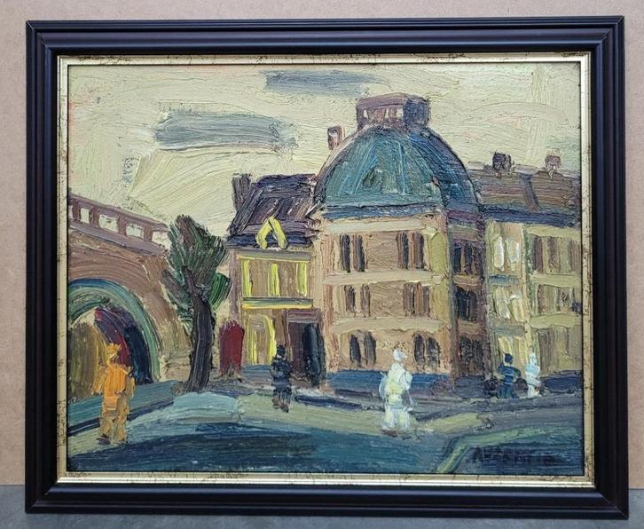 Alfons VERMEIR, In Zurenborg, Antiek en Kunst, Kunst | Schilderijen | Klassiek, Ophalen of Verzenden