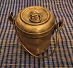 Petit seau ancien en laiton avec couvercle – Objet décoratif, Enlèvement