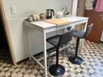 Bartafel met 4 barstoelen, Huis en Inrichting, Ophalen, In hoogte verstelbaar, Gebruikt
