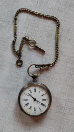 Montre à gousset fonctionnelle avec clés et chainette, Overige merken, Zakhorloge, Staal, Ophalen of Verzenden